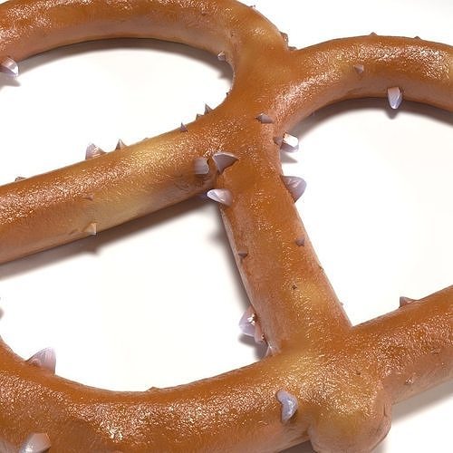 Salted Pretzel Low-poly 3D model 6