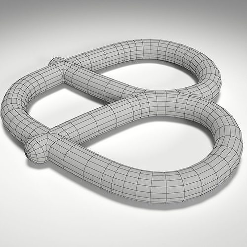 Salted Pretzel Low-poly 3D model 5