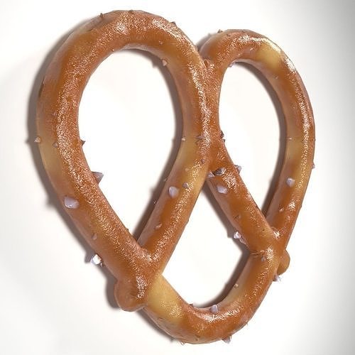 Salted Pretzel Low-poly 3D model 3