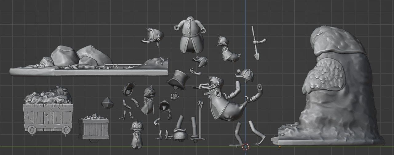 Duck Tales diorama for printing 3D print model_21