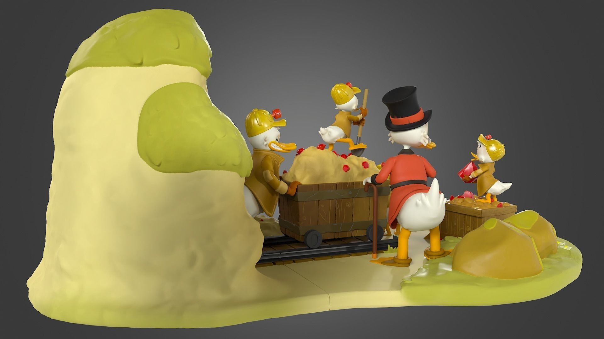 Duck Tales diorama for printing 3D print model_1