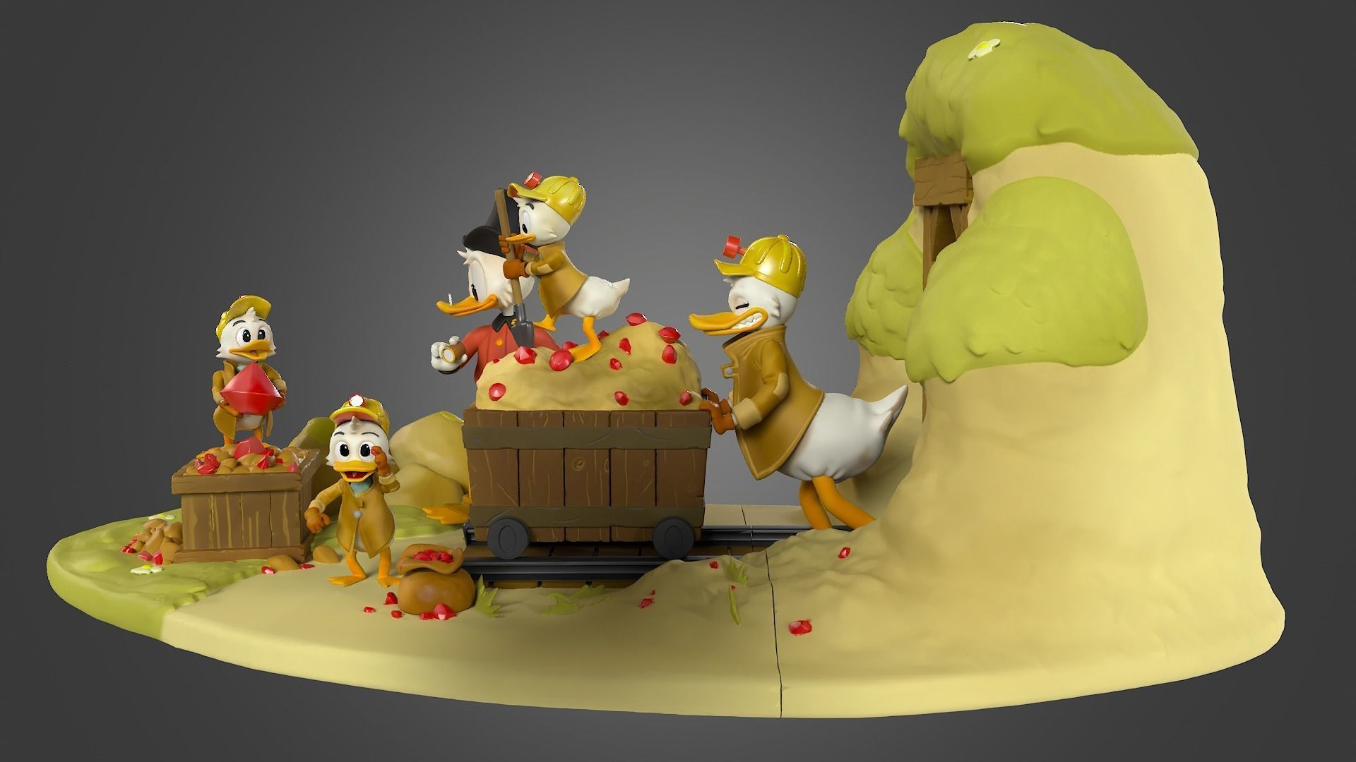Duck Tales diorama for printing 3D print model_3