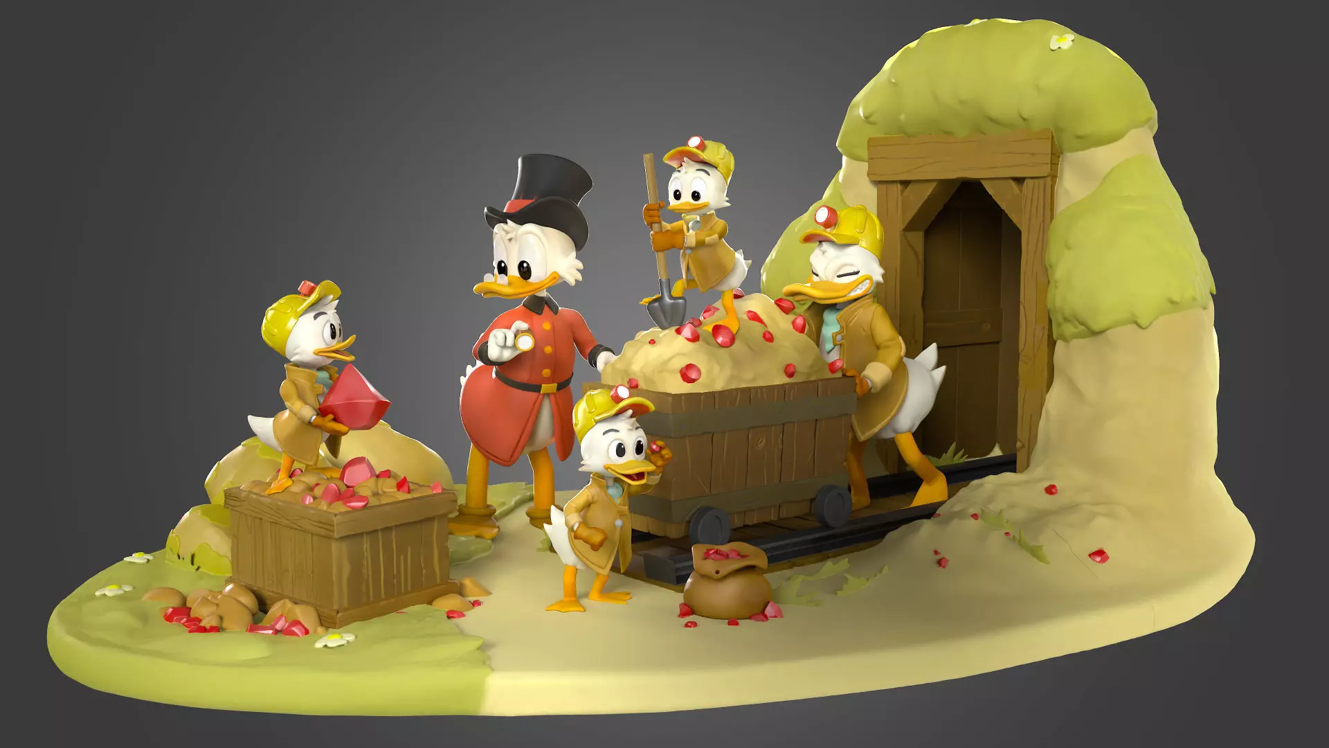 Duck Tales diorama for printing 3D print model_0