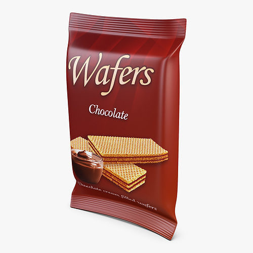 Wafers Chocolate Packaging Simple M 1 3D model 2