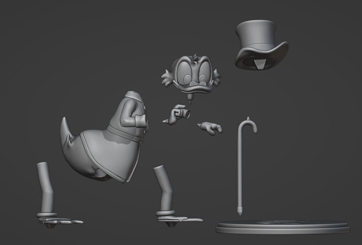 Scrooge Mc Duck for printing 3D print model_11