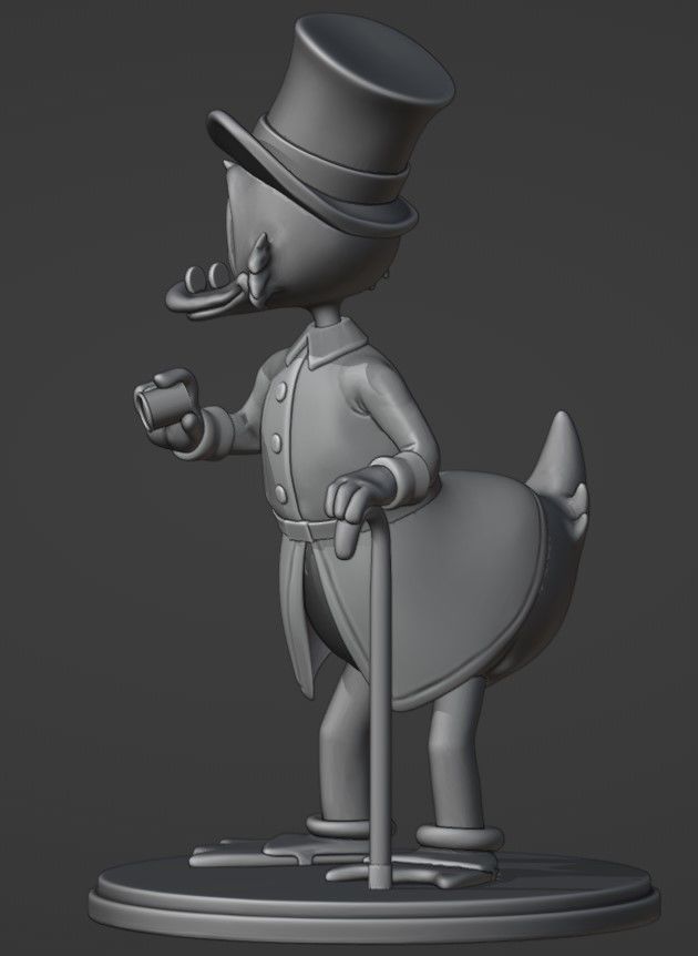 Scrooge Mc Duck for printing 3D print model_6
