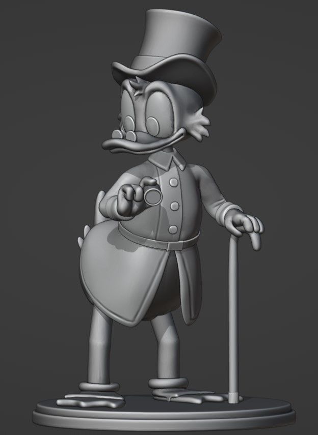 Scrooge Mc Duck for printing 3D print model_5
