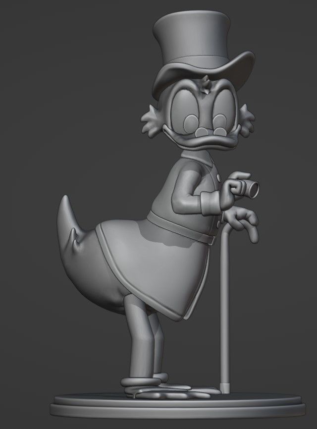 Scrooge Mc Duck for printing 3D print model_9