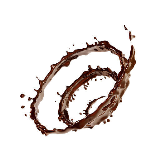 Chocolate fluid spiral splash model and renders 3D model 6