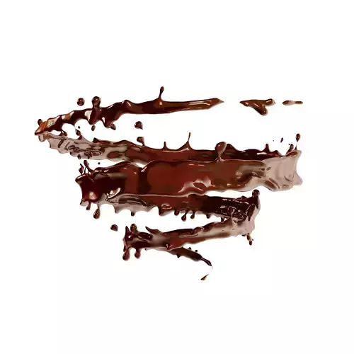  Chocolate fluid spiral splash model and renders 3D model