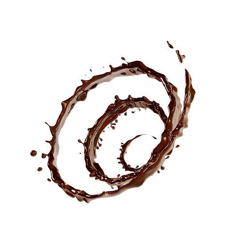 Chocolate fluid spiral splash model and renders 3D model 7