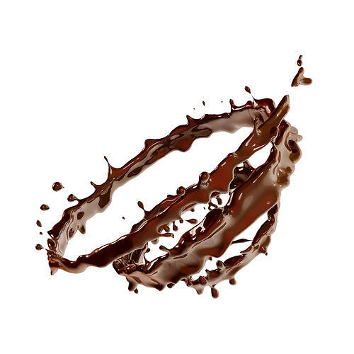 Chocolate fluid spiral splash model and renders 3D model 5