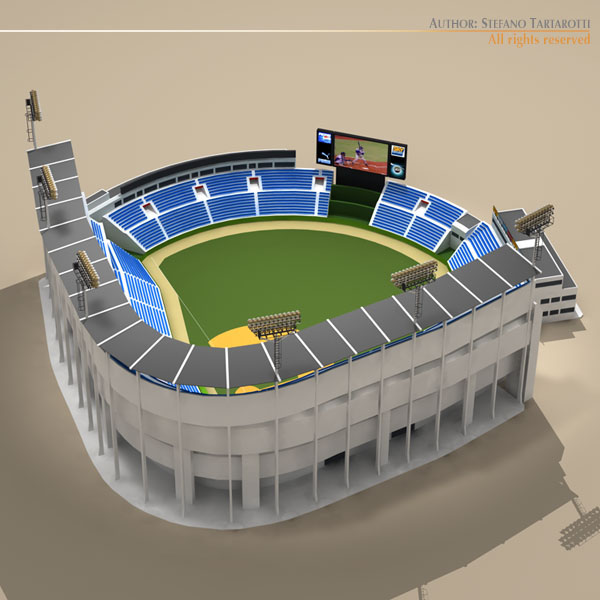 Baseball stadium 3D model_8