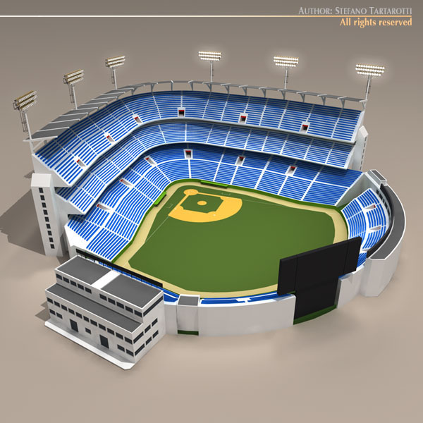 Baseball stadium 3D model_4