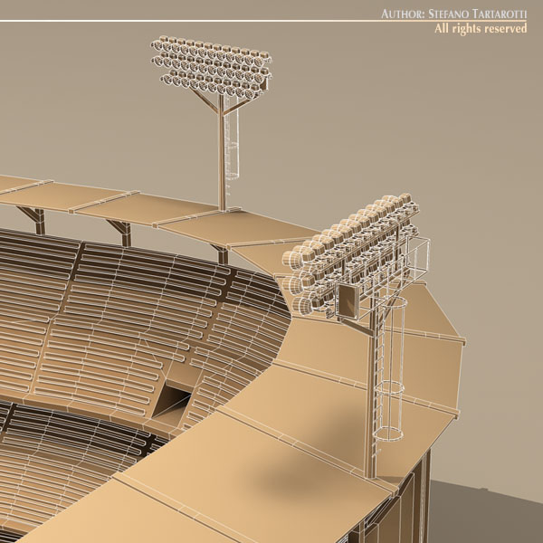 Baseball stadium 3D model_2