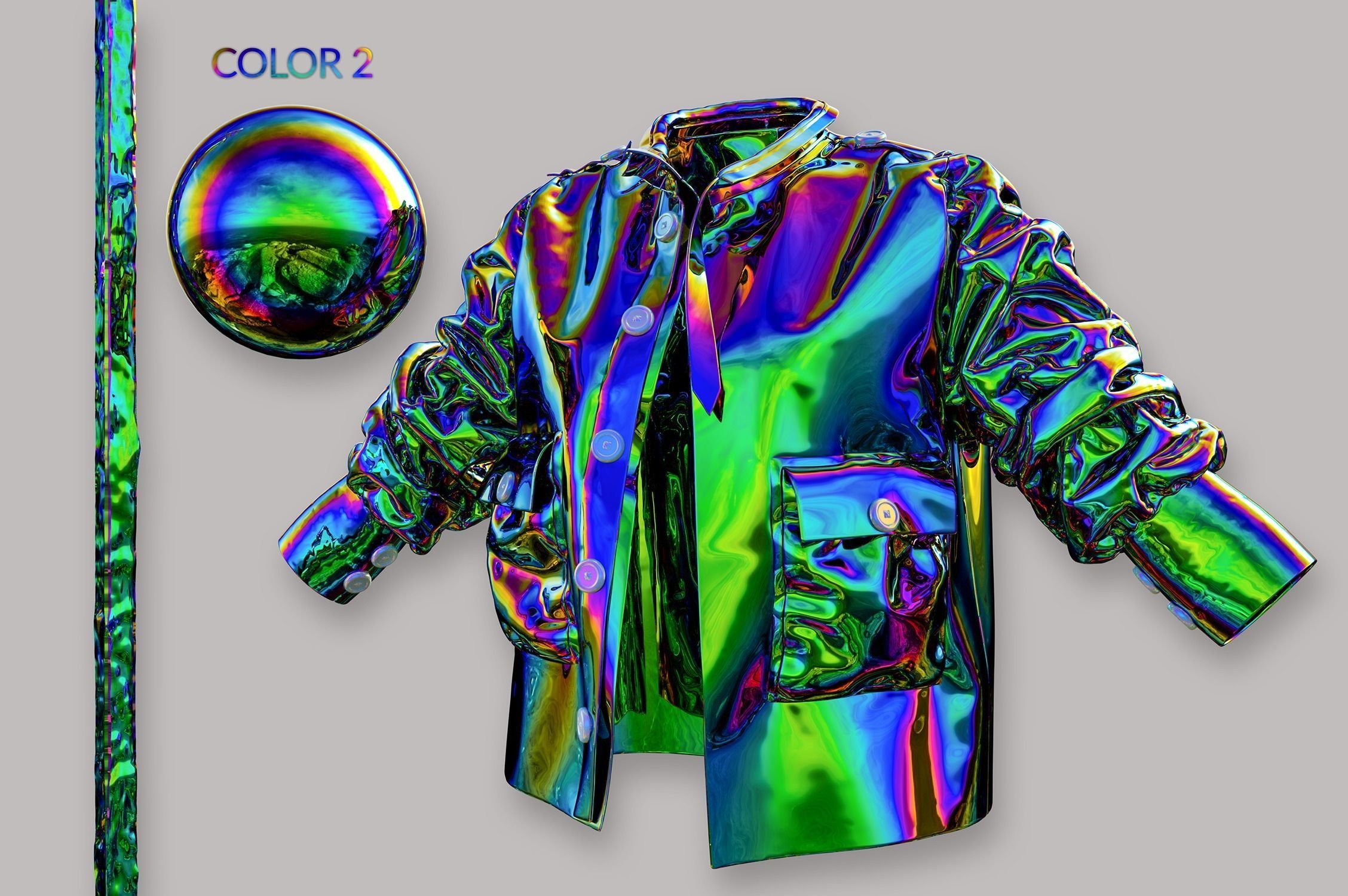 Holographic Materials for Octane Render 3D model_10