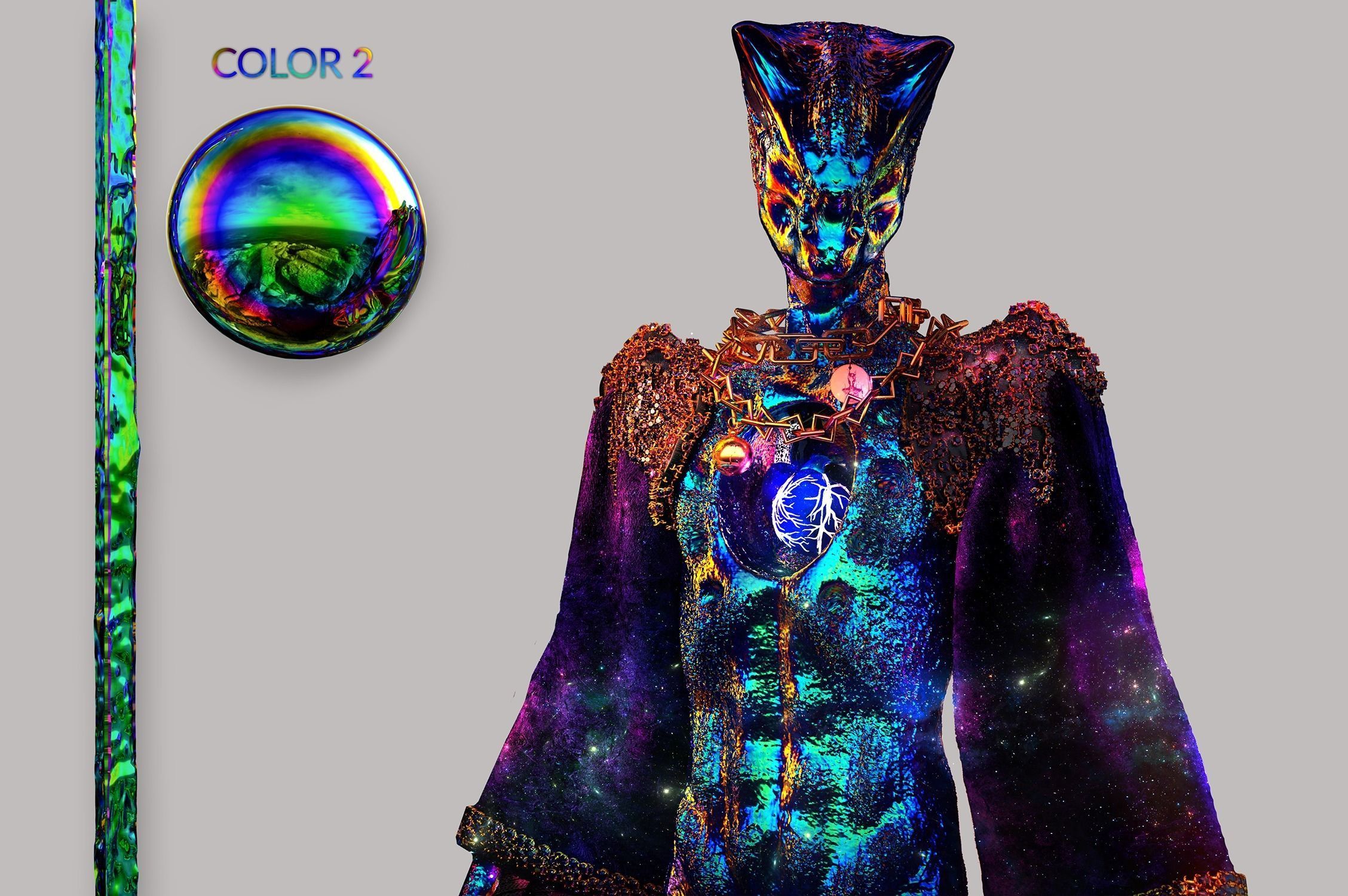 Holographic Materials for Octane Render 3D model_5