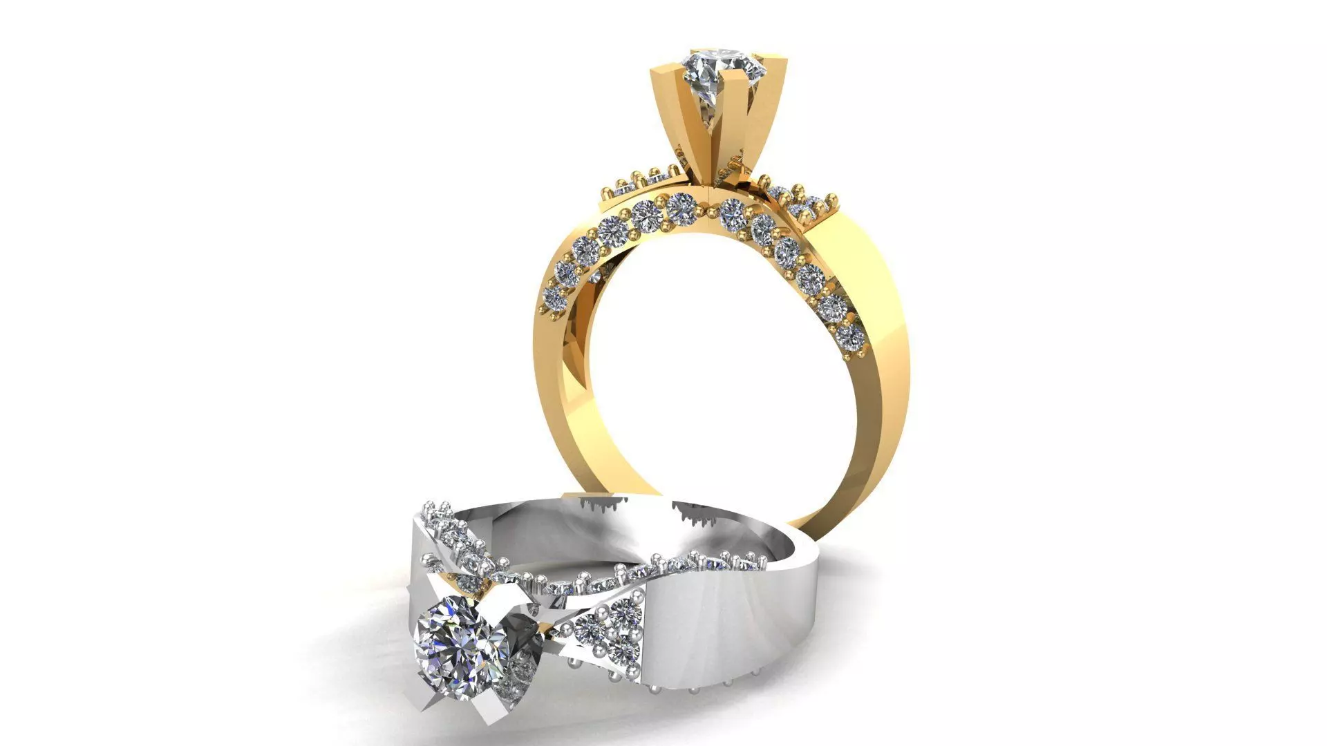 Solitaire Ring A54 3D print model