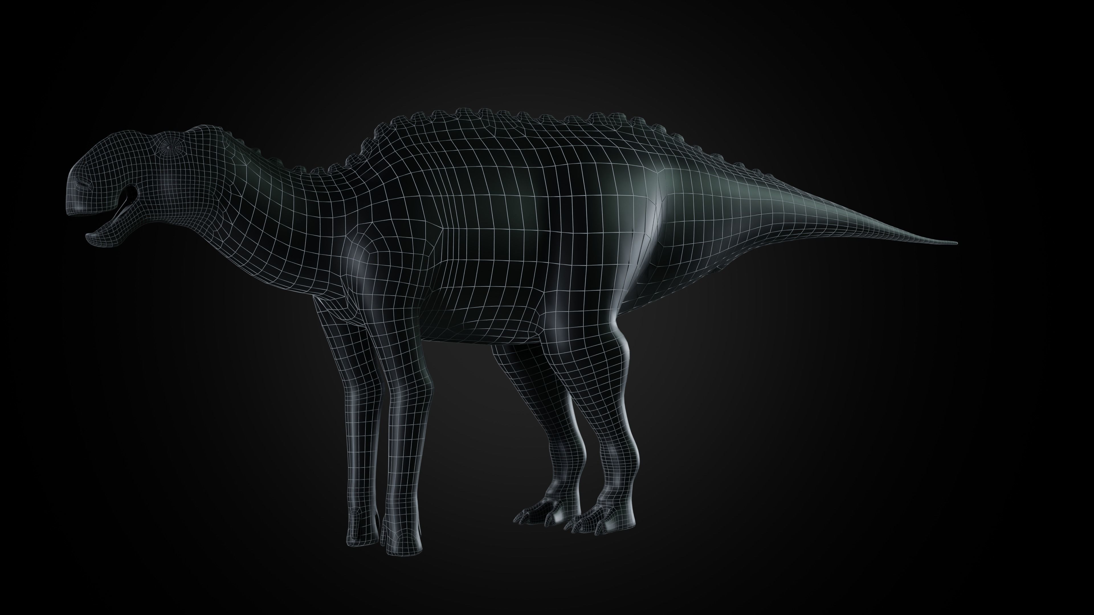 Gryposaurus notabilis Low-poly 3D model_6