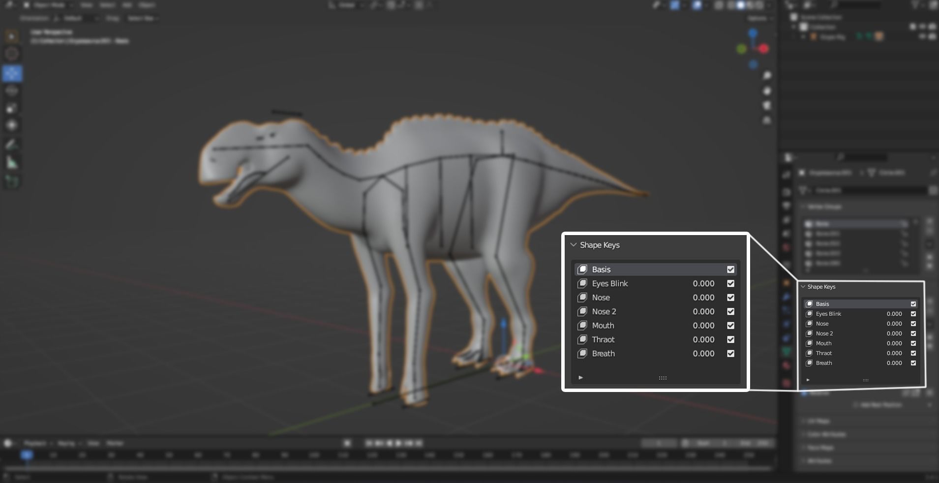 Gryposaurus notabilis Low-poly 3D model_8