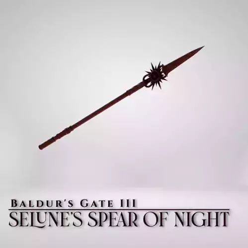 Selune Spear of Night from Baldurs Gate 3 3D print model