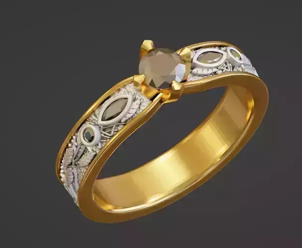 organic leaf texture ring bytone 