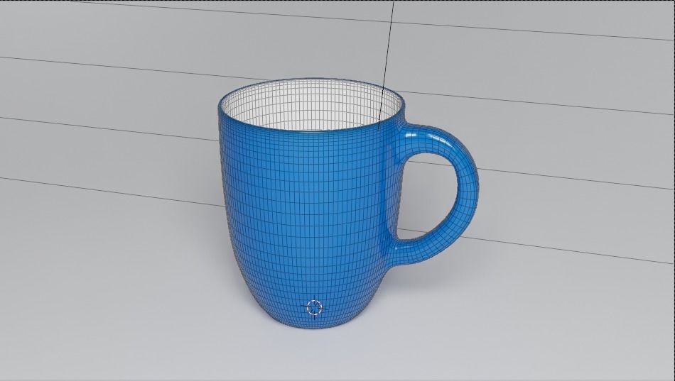 Coffee mug Low-poly 3D model_2