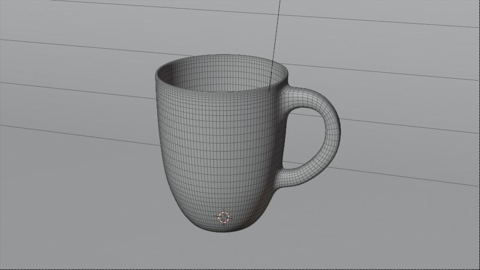 Coffee mug Low-poly 3D model_3
