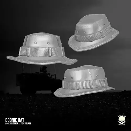 Boonie Hat 3D printable files for Action Figures 3D print model