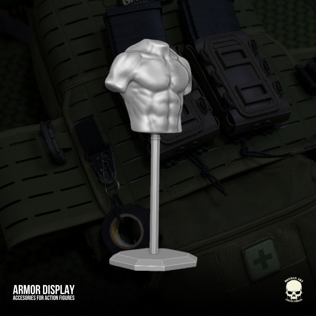 Body Armor Display 3D printable files for Action Figures 3D print model_16