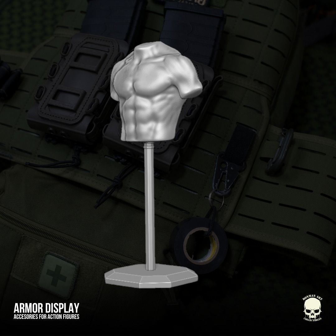 Body Armor Display 3D printable files for Action Figures 3D print model_6