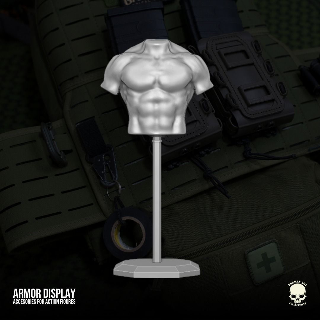 Body Armor Display 3D printable files for Action Figures 3D print model_3