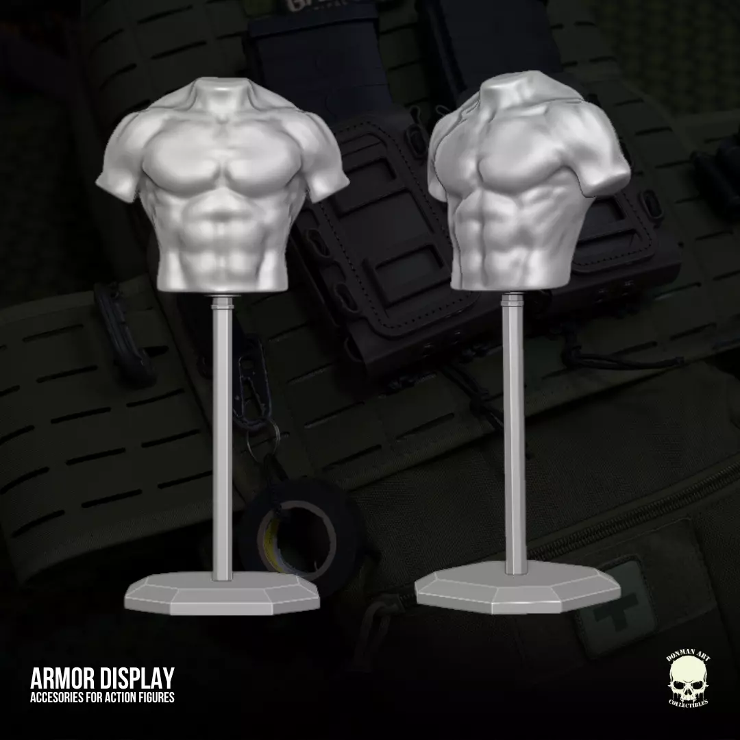 Body Armor Display 3D printable files for Action Figures 3D print model_0