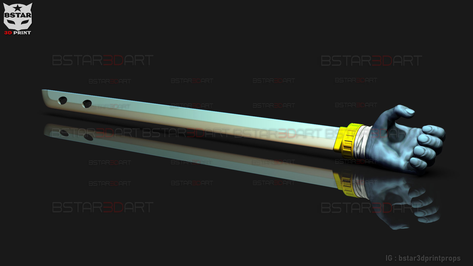 Shigemo Hand Sword - Jujutsu Kaisen Cosplay 3D print model_4