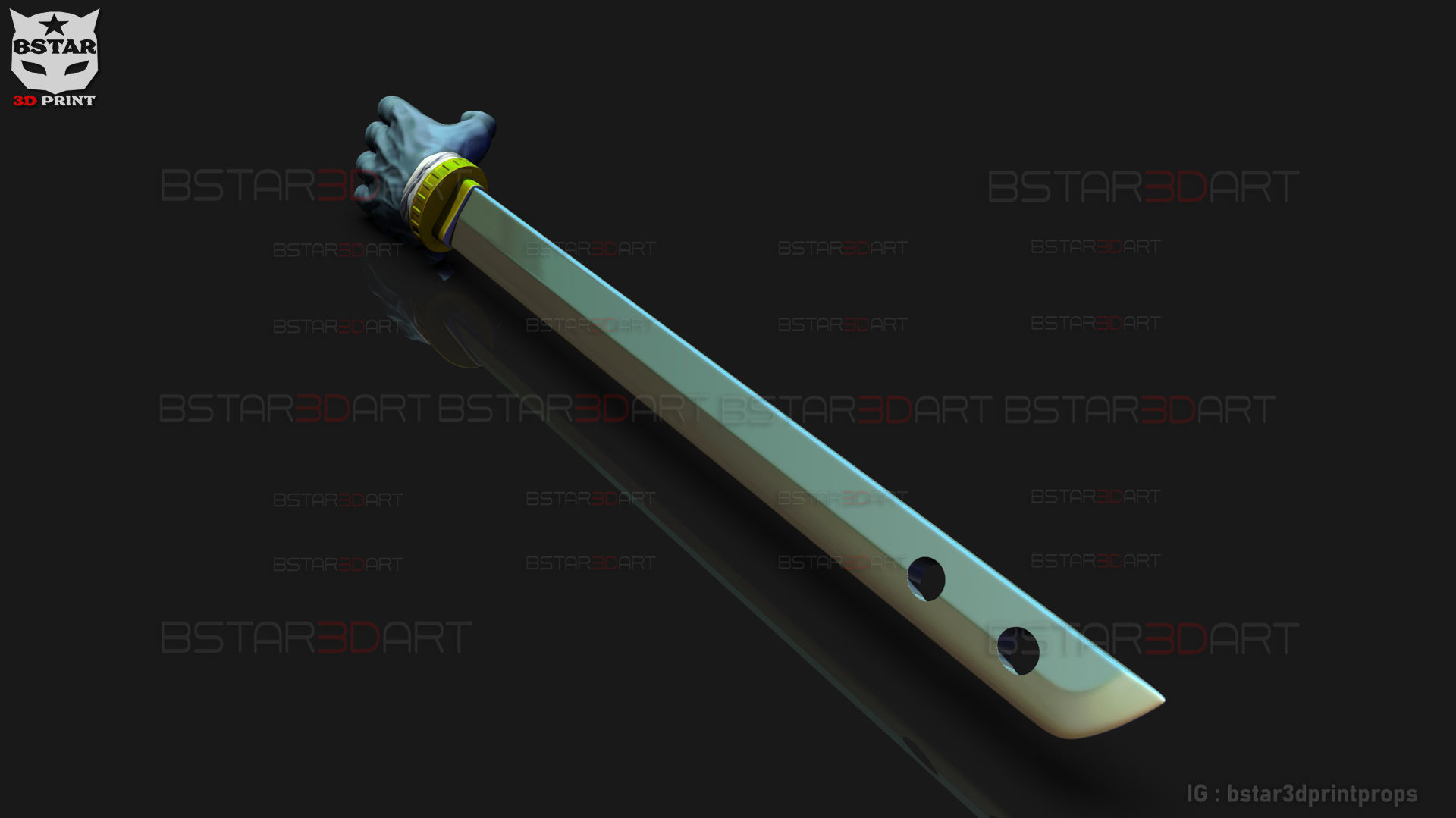 Shigemo Hand Sword - Jujutsu Kaisen Cosplay 3D print model_1