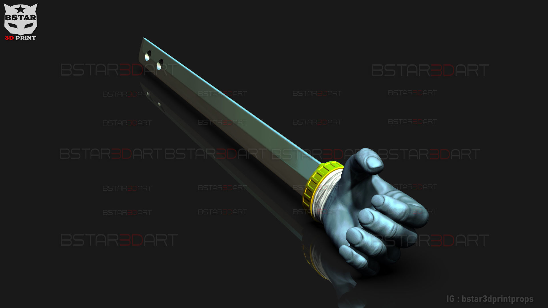 Shigemo Hand Sword - Jujutsu Kaisen Cosplay 3D print model_5