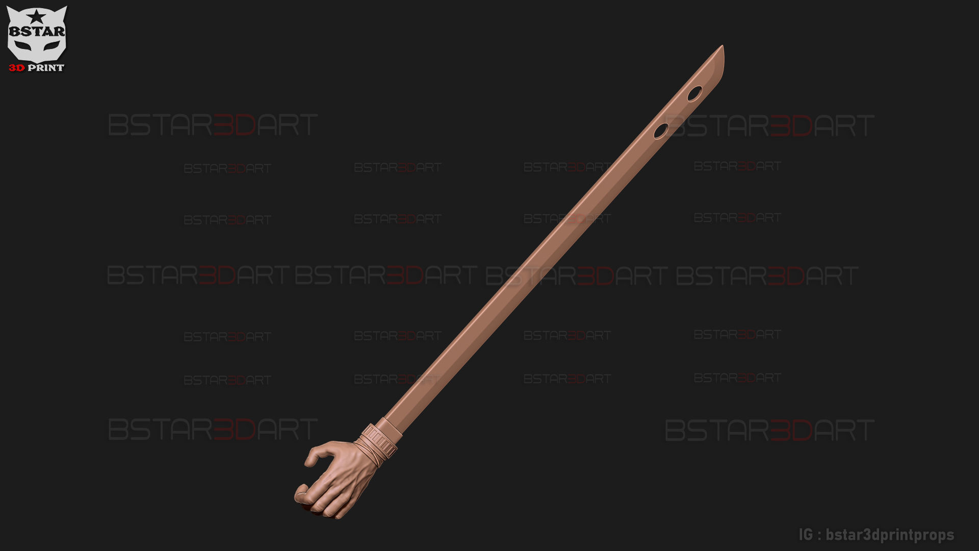 Shigemo Hand Sword - Jujutsu Kaisen Cosplay 3D print model_8
