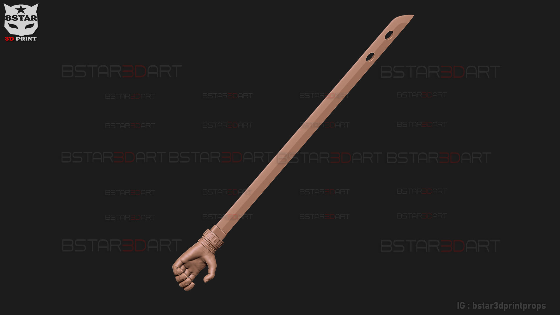 Shigemo Hand Sword - Jujutsu Kaisen Cosplay 3D print model_10
