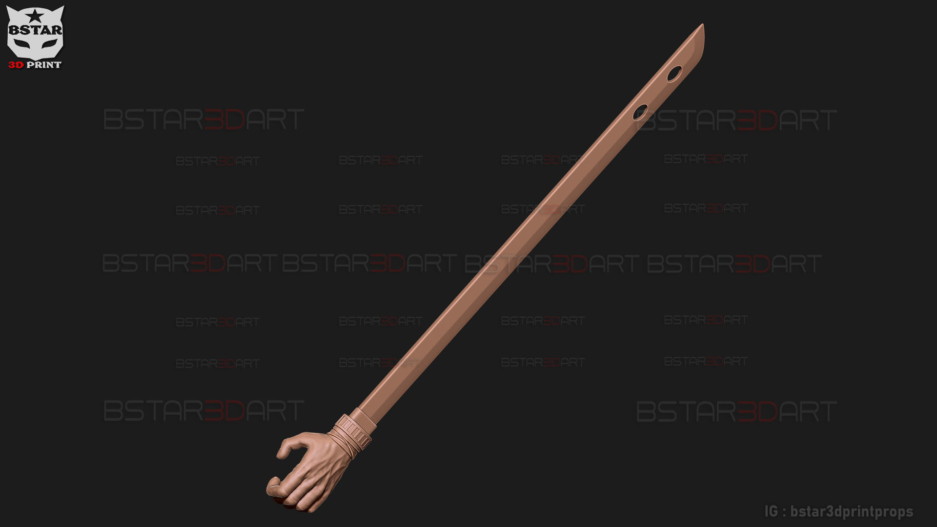 Shigemo Hand Sword - Jujutsu Kaisen Cosplay 3D print model_12