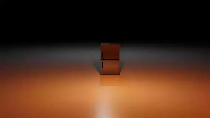 Low poly 3d fridge
