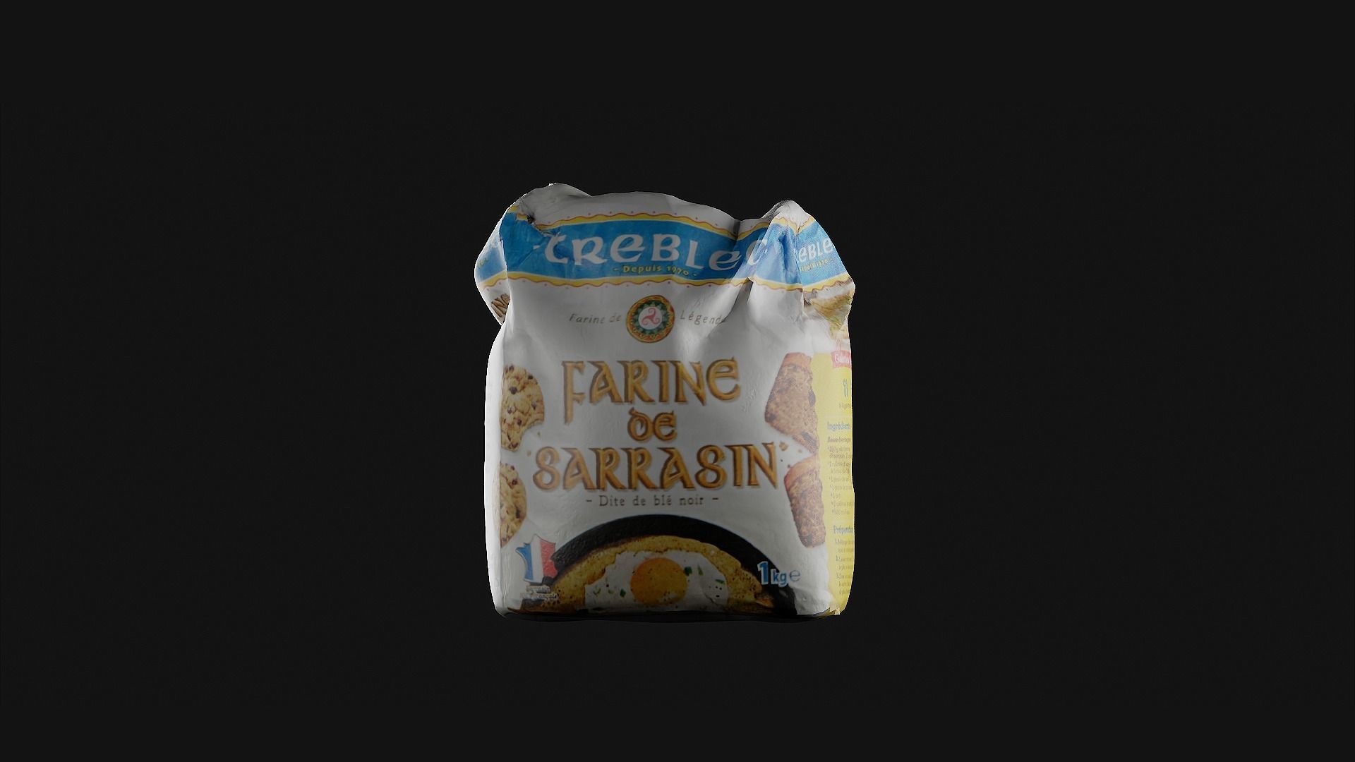 Buckwheat Flour 3D model_2