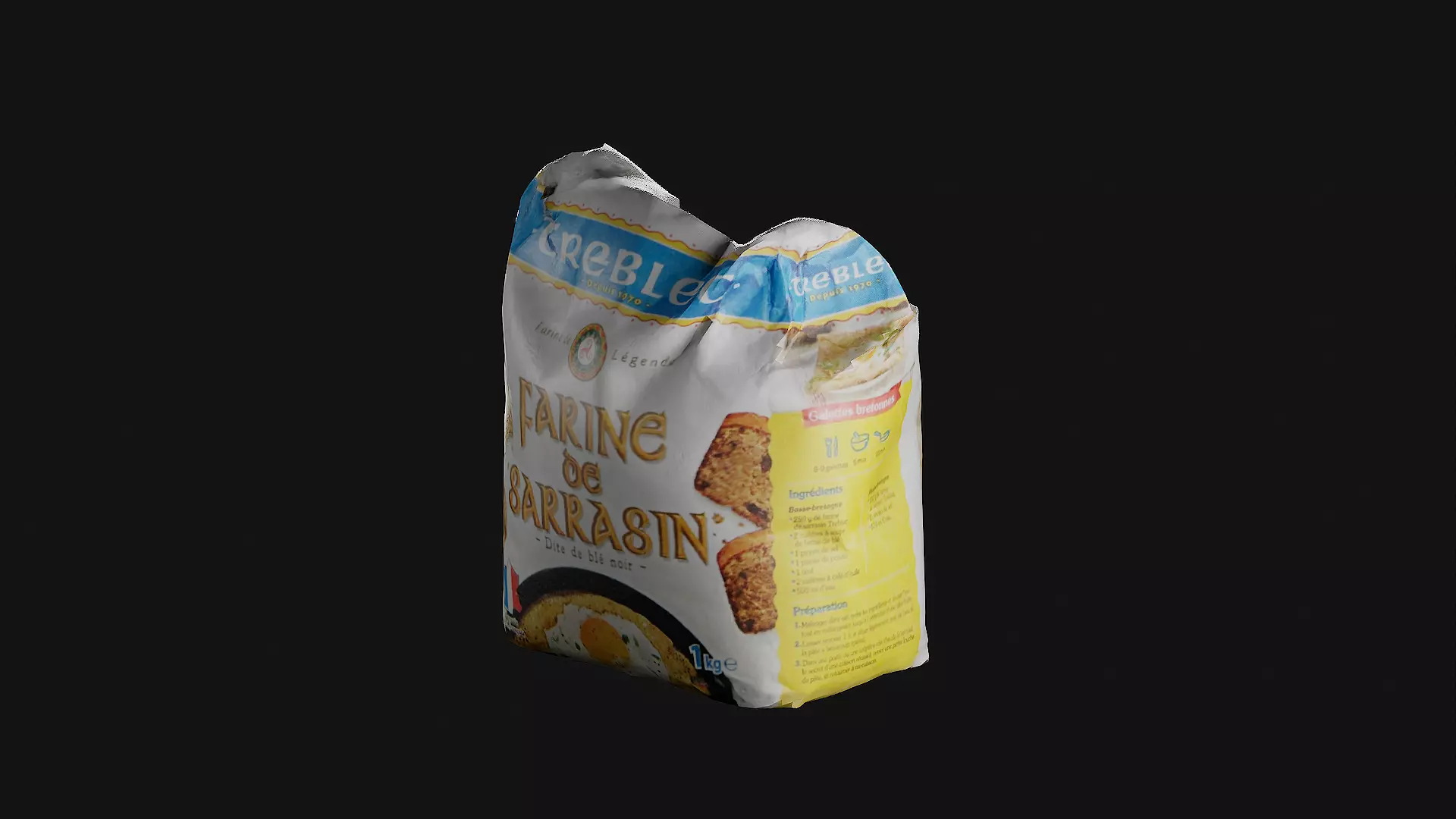 Buckwheat Flour 3D model_0