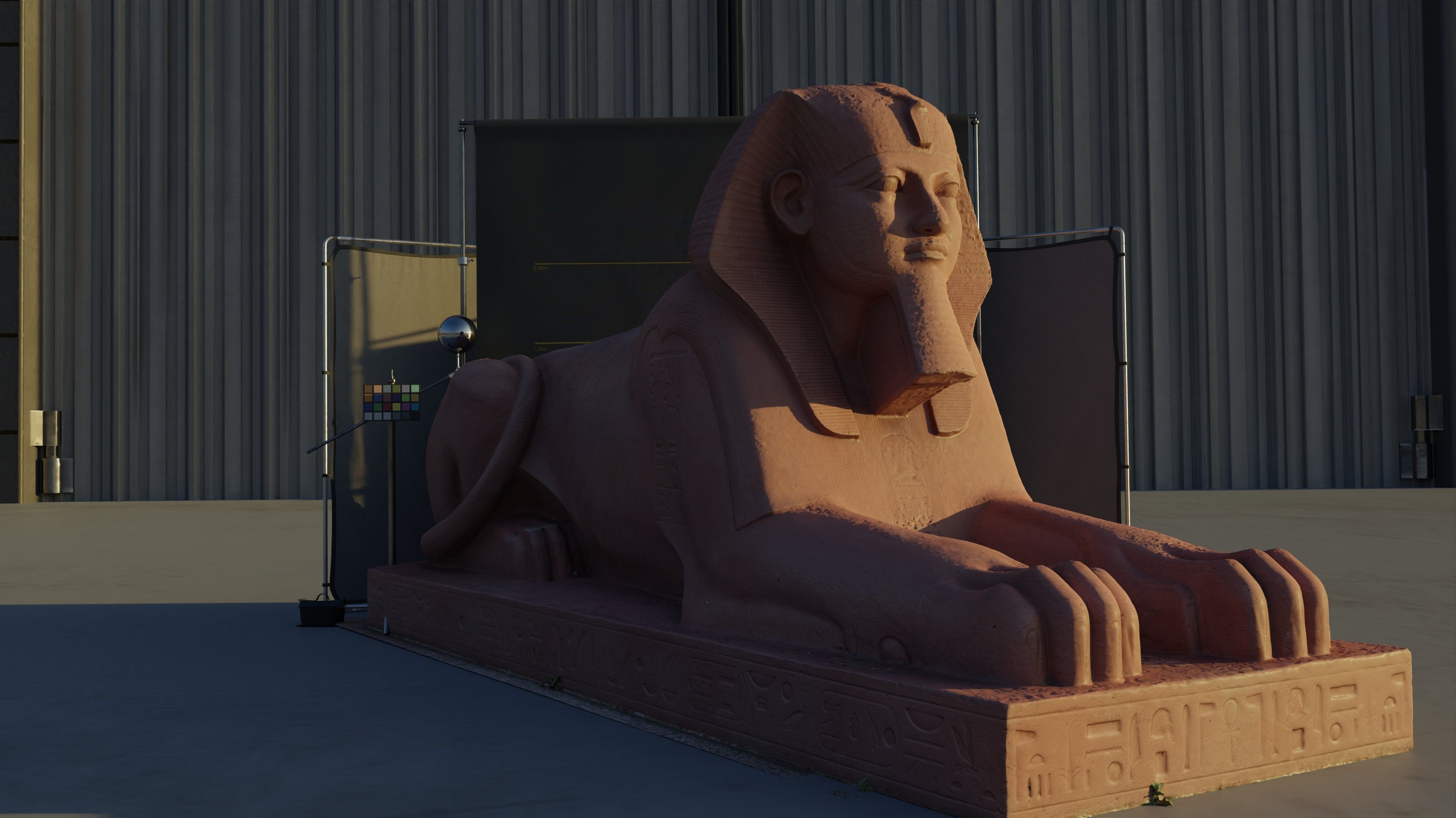 Photogrammetry Model of a Sphinx statue  Low-poly 3D model_3