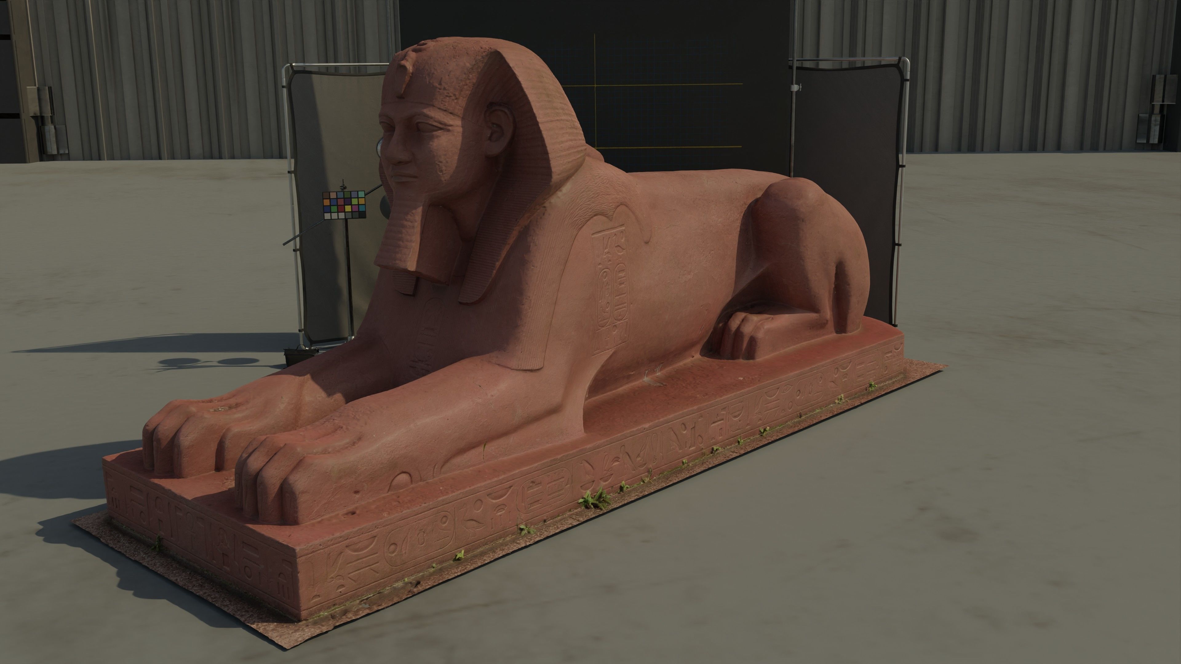 Photogrammetry Model of a Sphinx statue  Low-poly 3D model_7