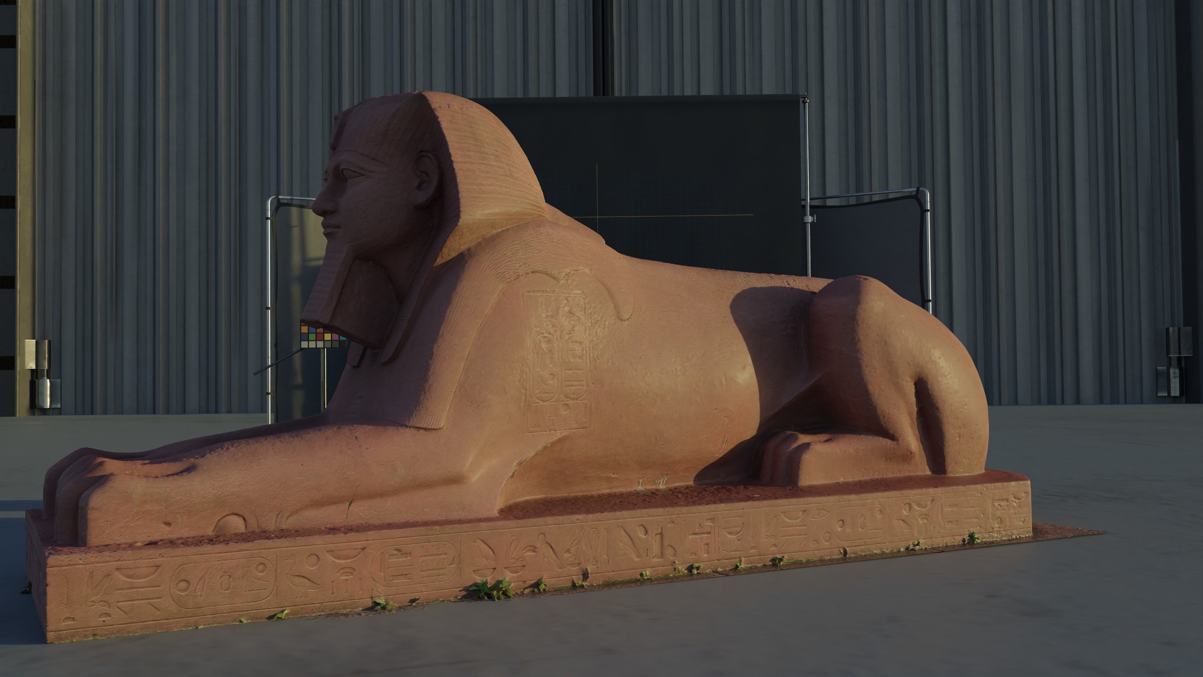 Photogrammetry Model of a Sphinx statue  Low-poly 3D model_4