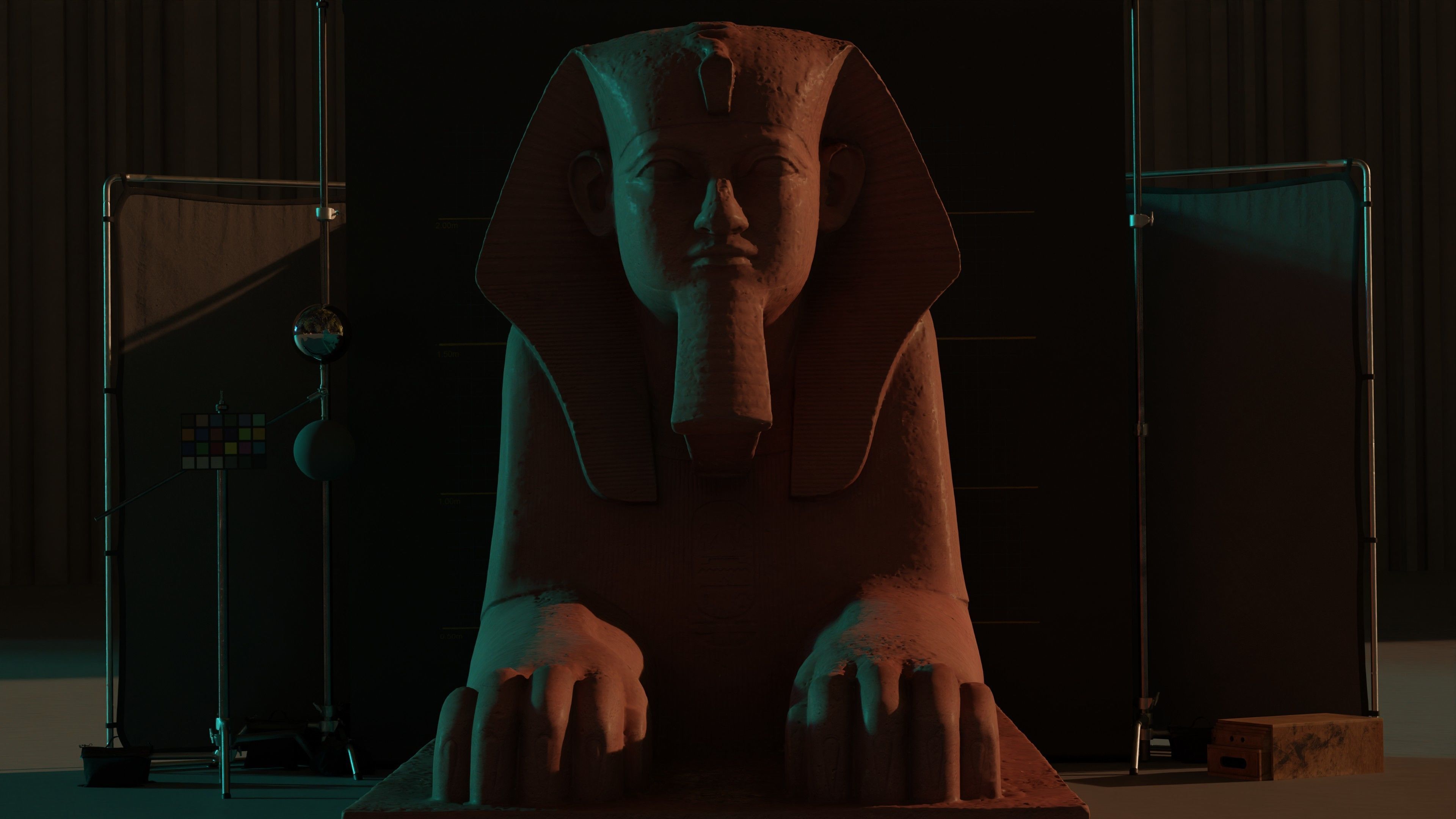 Photogrammetry Model of a Sphinx statue  Low-poly 3D model_8
