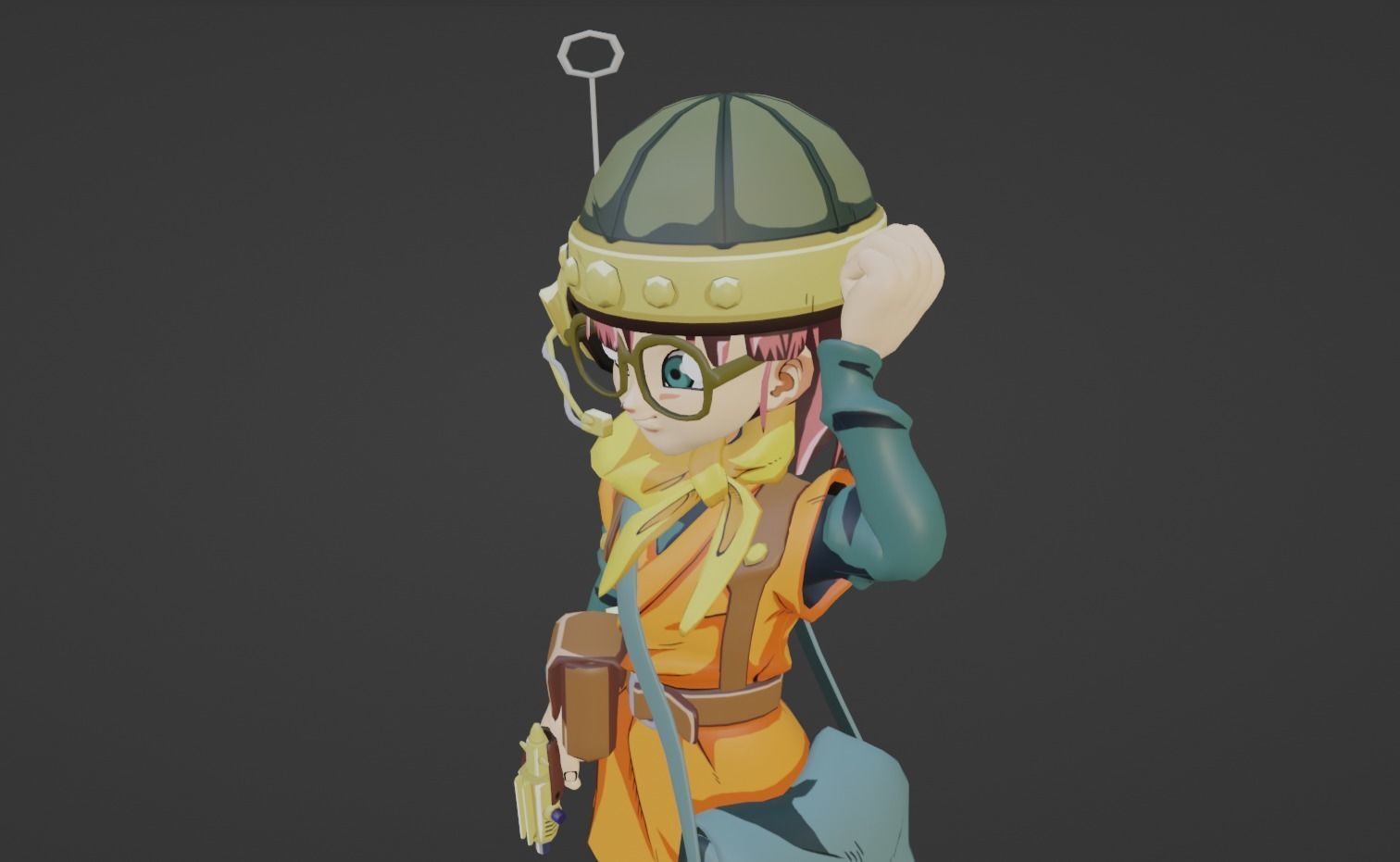 Anime Character - Lucca 3D model_8