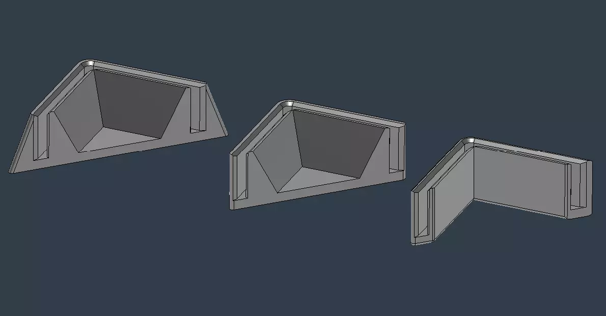 Corner feet L profile foot Shelf Cap End caps 3D print model_0