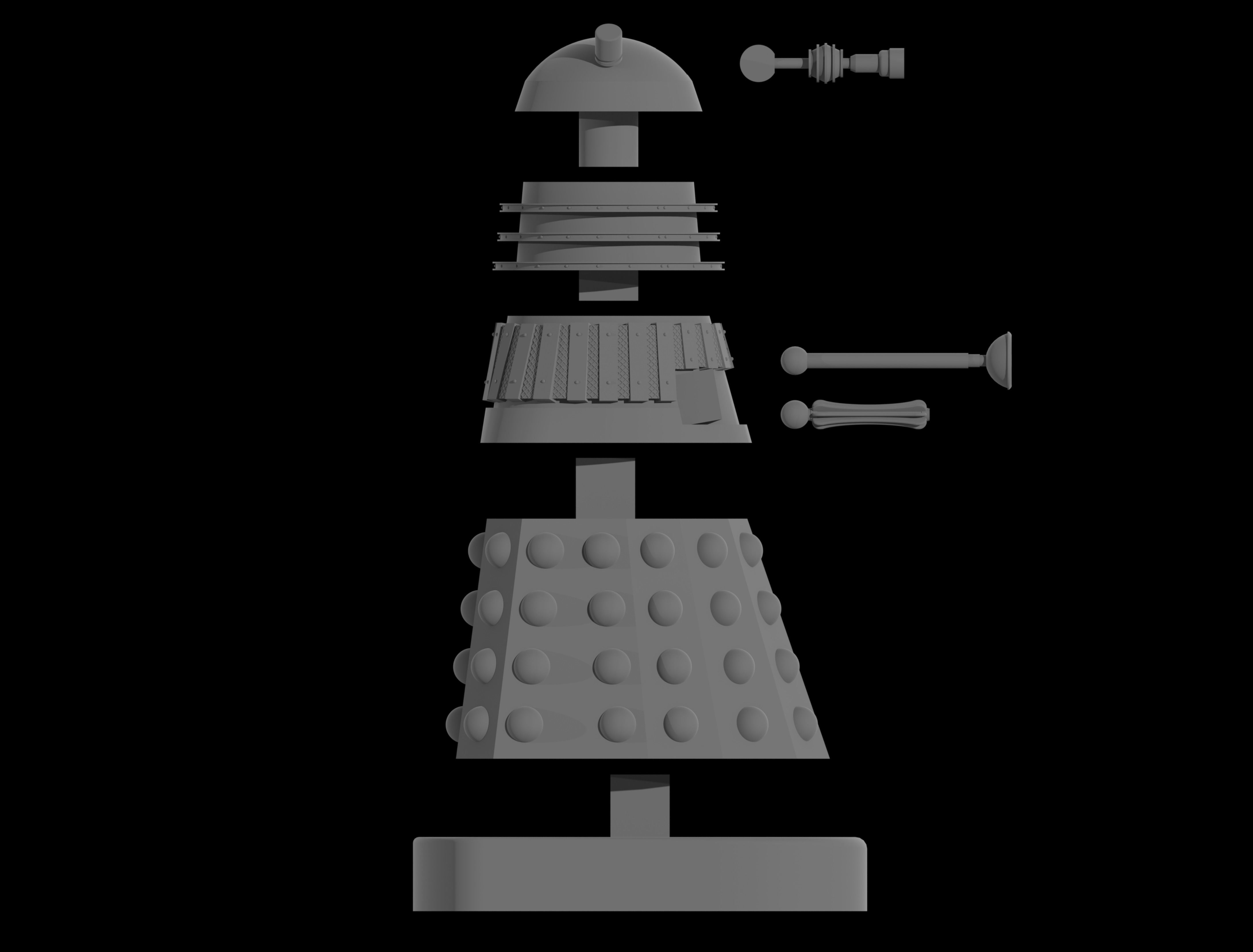 Planet of the Daleks Supreme - 32mm Miniature -  3D print model_2