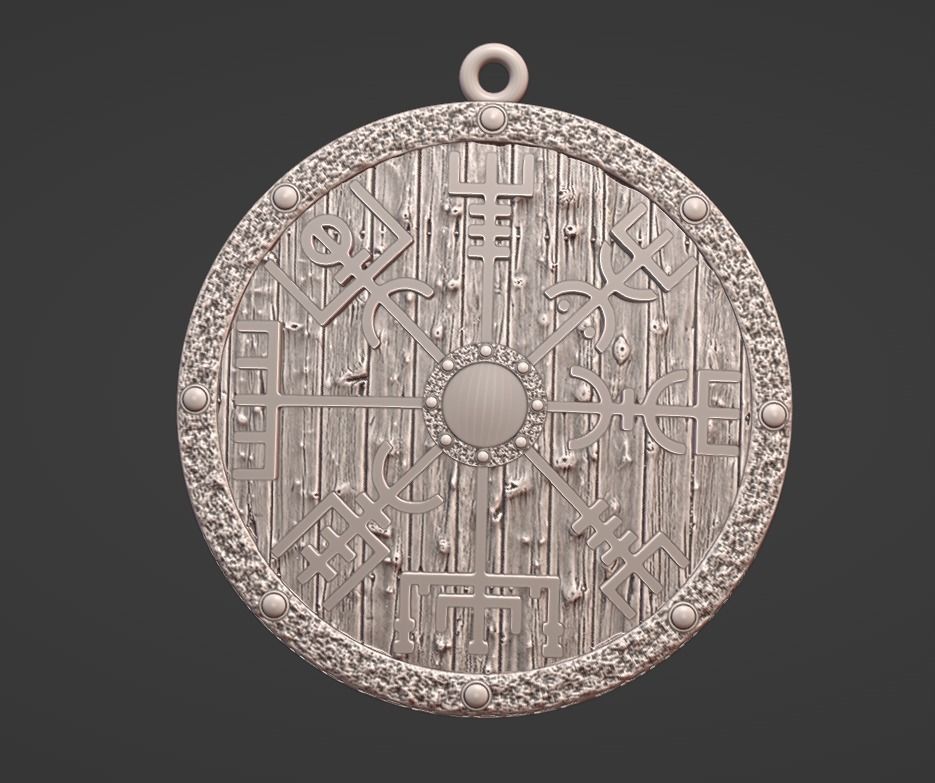 celtic shield necklace 3D print model_3